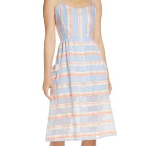 Late In The Day Yarn Dyed Sundress In Chambray